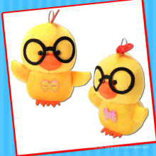 2017 Plush Yellow Rooster Chicken Keychain Toy con caramelo